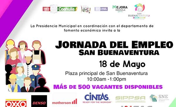 Ofertarán más de 500 vacantes en jornada de empleo