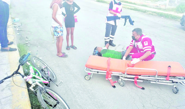 Troca manda a ciclista a hospital