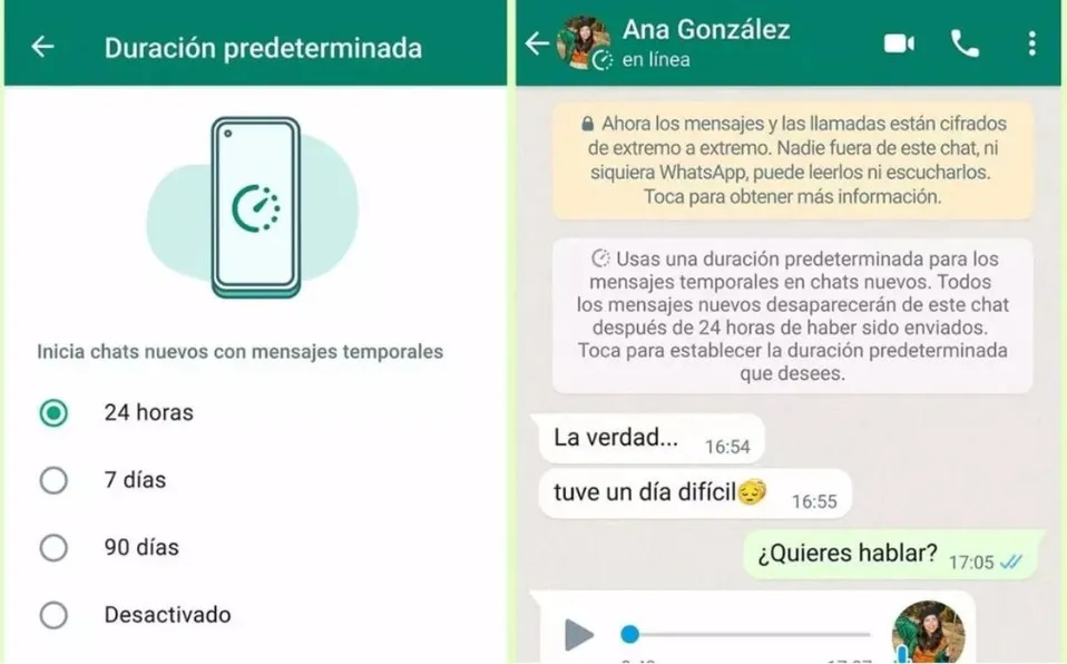 WhatsApp trabaja en una sección para almacenar los mensajes de chats temporales