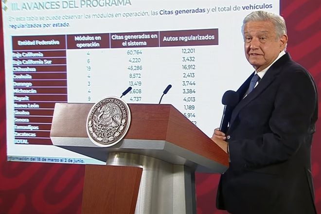 Van 92 mil 454 ‘autos chocolate’ regularizados
