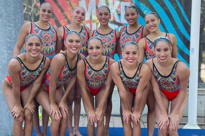 Queda equipo de natación artística cerca de las medallas