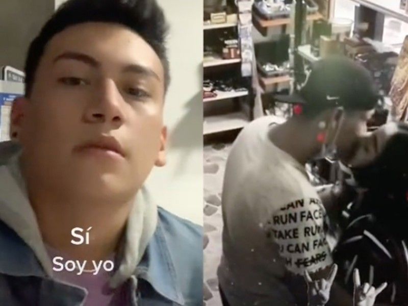 Joven sorprende a su novia engañándolo con su amigo en una tienda