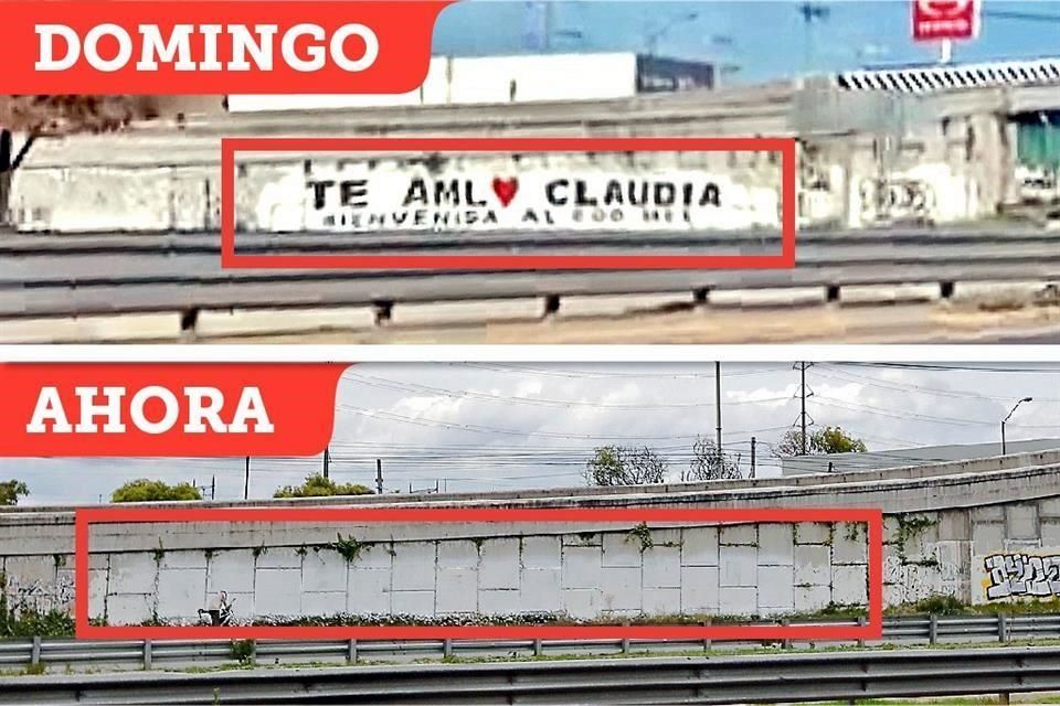 Borran bardas que promovían a Claudia Sheinbaum