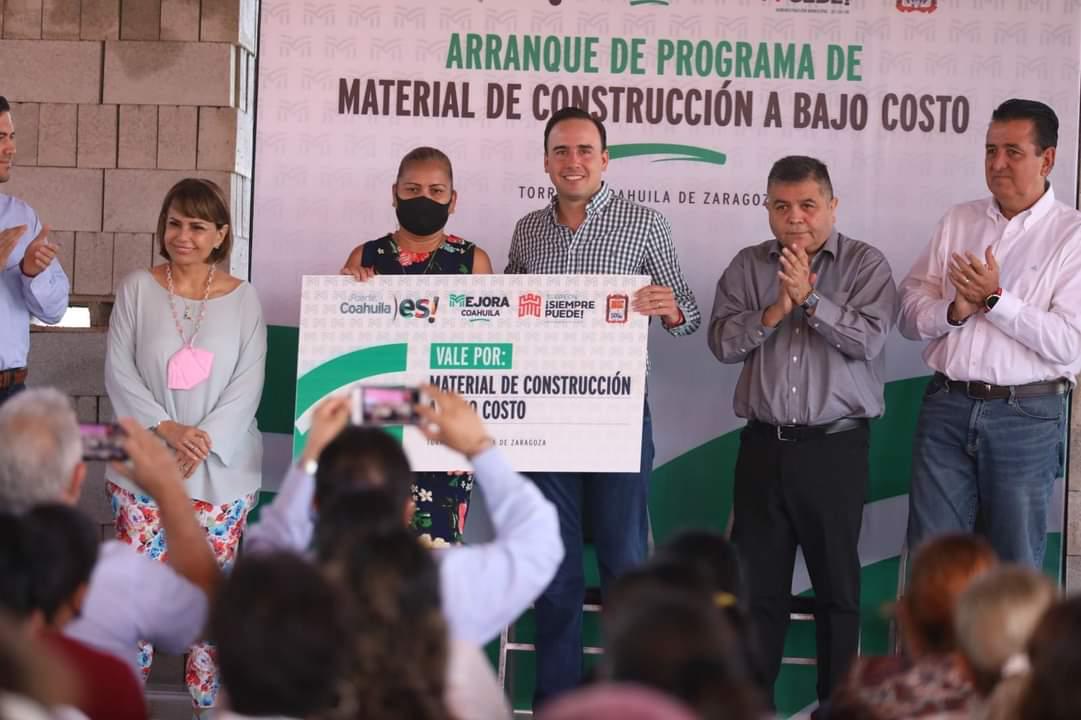 ARRANCAN PROGRAMA DE MATERIAL DE CONSTRUCCIÓN A BAJO COSTO EN TORREÓN