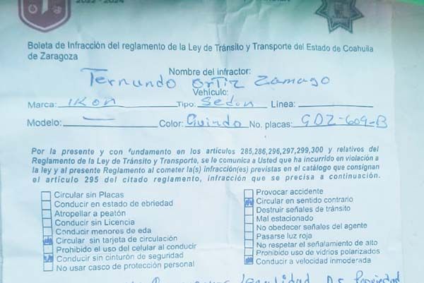 Se queja ciudadano de “infracciones irreales”
