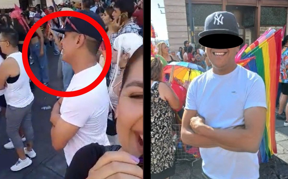 Mujer lleva a esposo ‘homofóbico’ a marcha del orgullo gay; reacción se hace viral: “lo que te choca te checa”