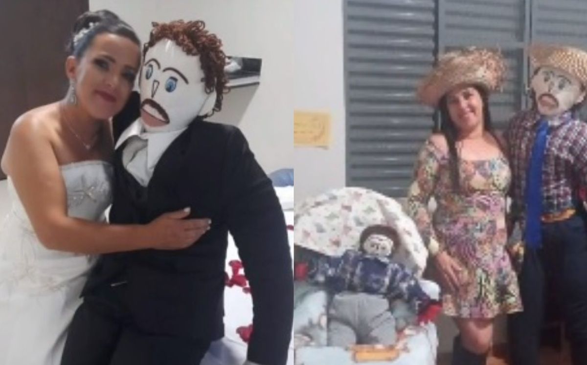 Mujer que se casó con un muñeco de trapo presenta a su ‘bebé’ y le realiza fiesta de un año
