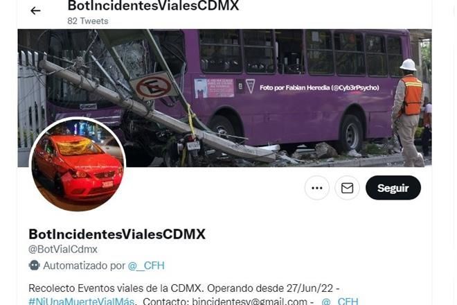Registran con bot hechos de tránsito