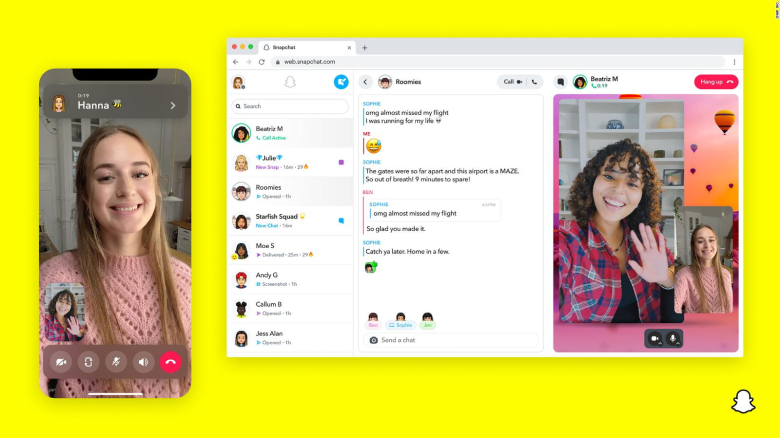 Zoom se enfrenta a un competidor improbable: Snapchat