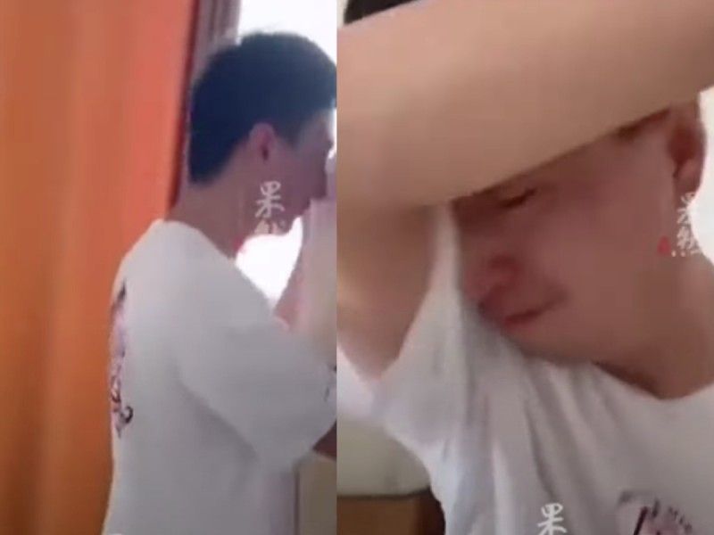 Papá rompe en llanto porque su hijo reprobó matemáticas; él le ayudó a estudiar