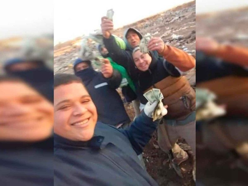 ¡Afortunado hallazgo!; trabajadores encuentran ‘tesoro’ en un basurero de Argentina