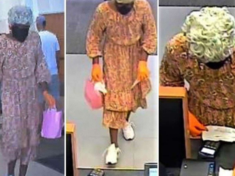 Ladrón se disfraza de abuelita, roba un banco y se da a la fuga