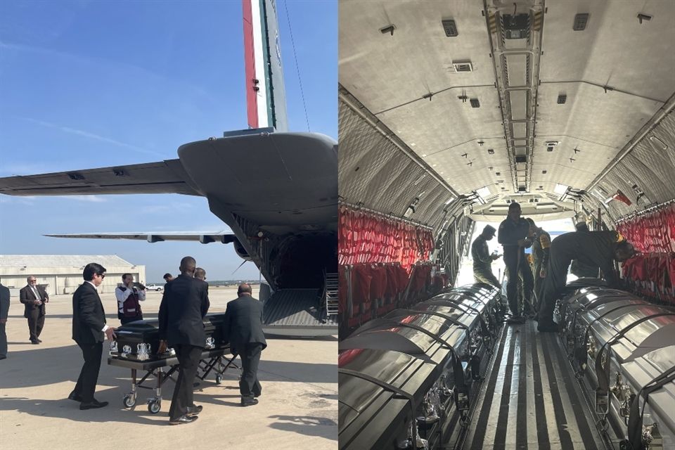 Va avión militar a Texas para repatriar cuerpos de mexicanos