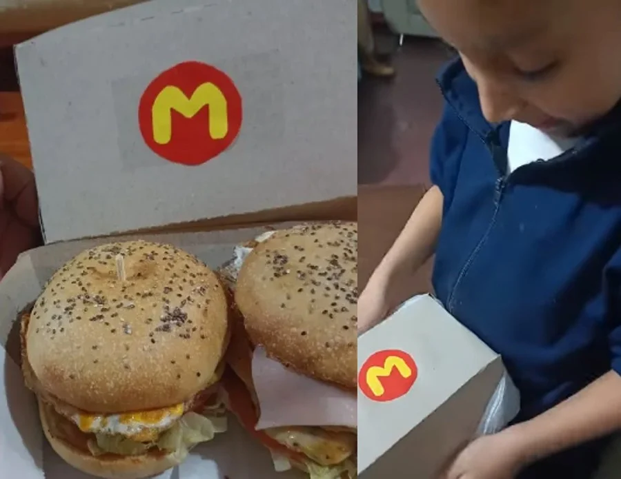 No le podía comprar un Big Mac de McDonalds al hijo y lo soluciona con creatividad