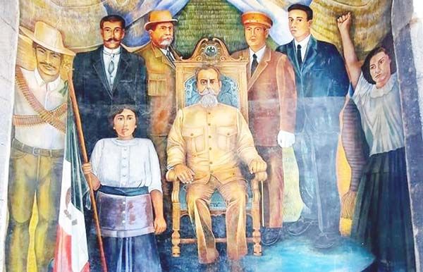 El mural de V. Carranza muestra historia de CC