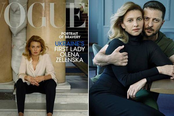 Glamorizar la guerra en Ucrania: Volodímir Zelenski y Olena Zelenska posan para Vogue