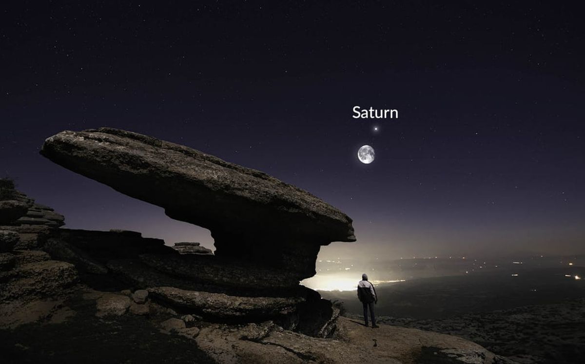 Saturno será el primer planeta en acercarse a la Luna durante julio