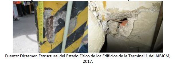 Los daños en las Terminales 1 y 2 del AICM