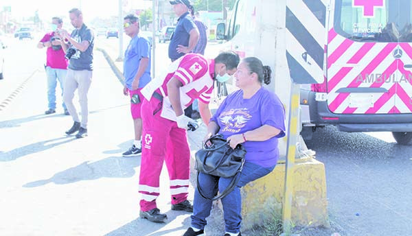 Mujer herida en un choque por alcance