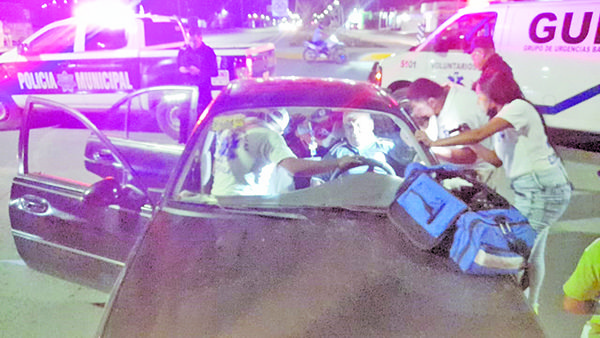 Un herido en fuerte choque