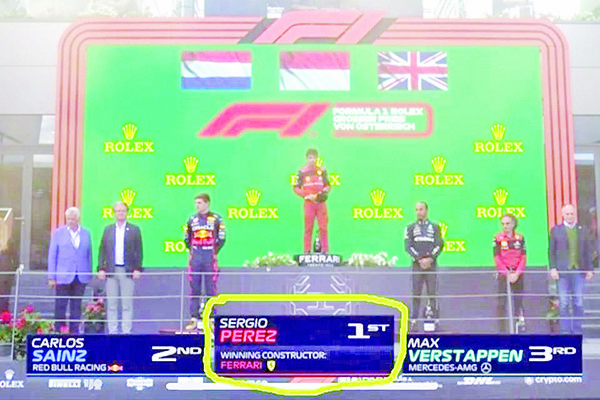 Checo Pérez ‘ganó’ en el GP de Austria