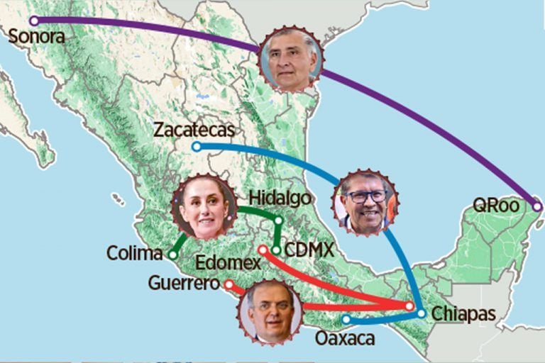 Retan ‘corcholatas’ al INE y siguen en campaña