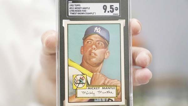 MICKEY MANTLE: RARA TARJETA DE BEISBOL DE 1952 PODRÍA SUPERAR LOS 10 MDD