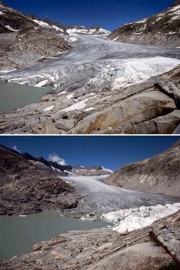 Glaciares de Suiza han perdido más de la mitad de su volumen