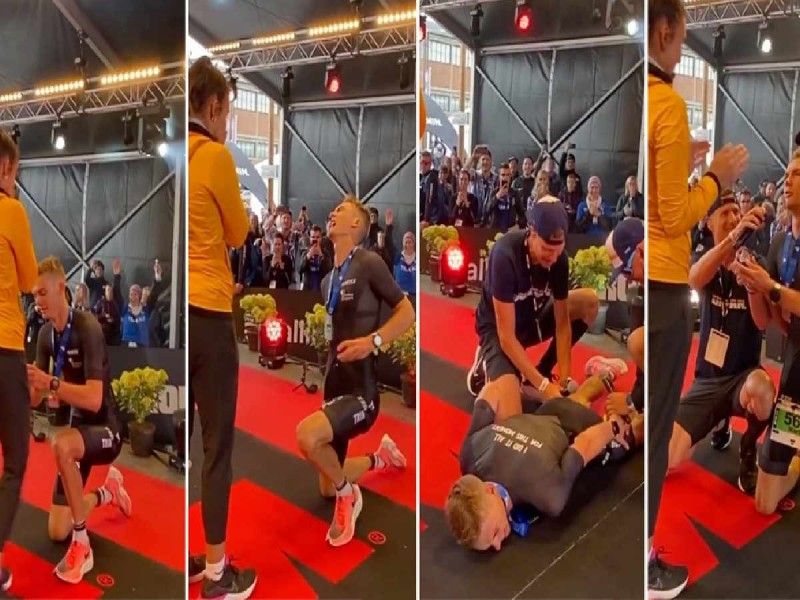 Deportista le pide a su novia matrimonio tras triatlón extremo y se arrepiente enseguida