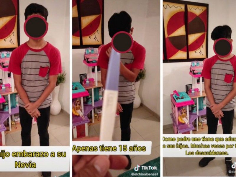 Lo critican por regañar a su hijo en TikTok: tiene 15 años y embarazó a su novia de 14