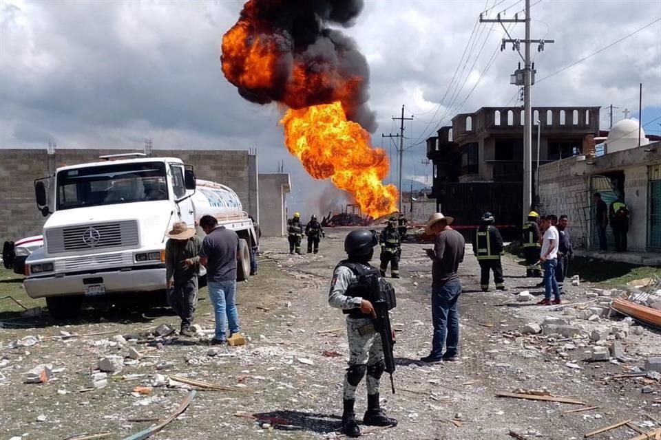 Explota ducto de Pemex en Amozoc, Puebla