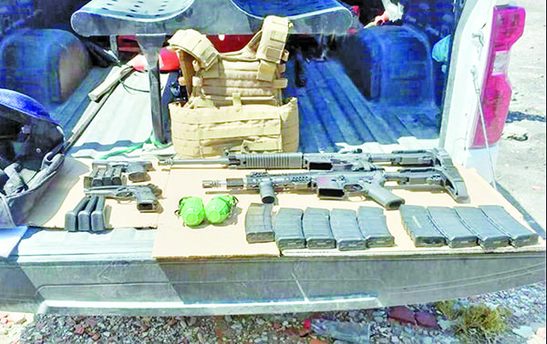 Incauta GN armas en la Carretera 53