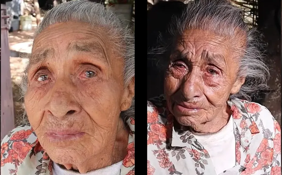 Abuelita de 97 años llora tras el abandono de sus 16 hijos; ninguno la visita: «no saben si vivo o no»