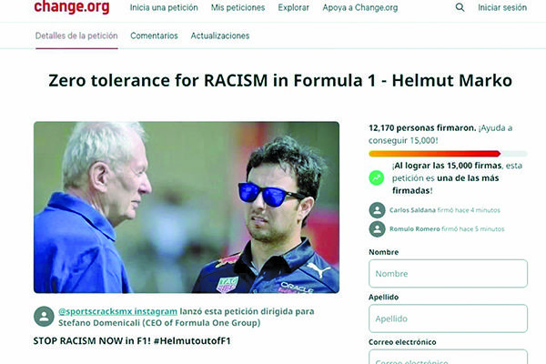 Exigen cero tolerancia al racismo en F1