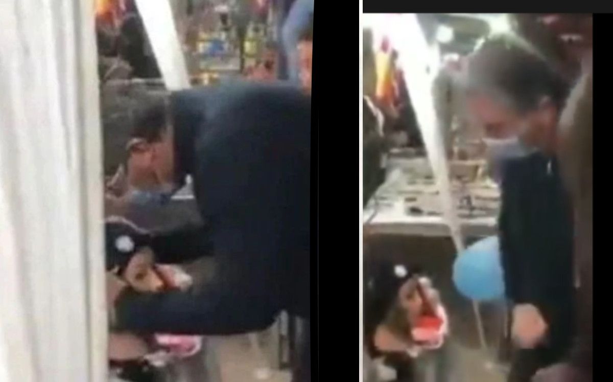 ¡Oso viral! Político besa a maniquí al creer que era un niño