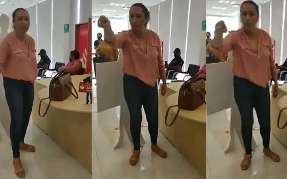 ‘Lady DEA’ se vuelve viral por insultar a personas en banco de Coahuila