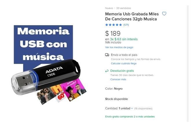 Va Mercado Libre contra venta de USBs de música pirata