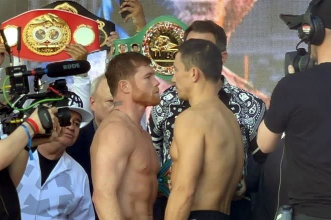 Cumplen Canelo Álvarez y Gennady Golovkin con el peso