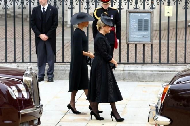 Meghan Markle acaparó miradas en el funeral de la Reina