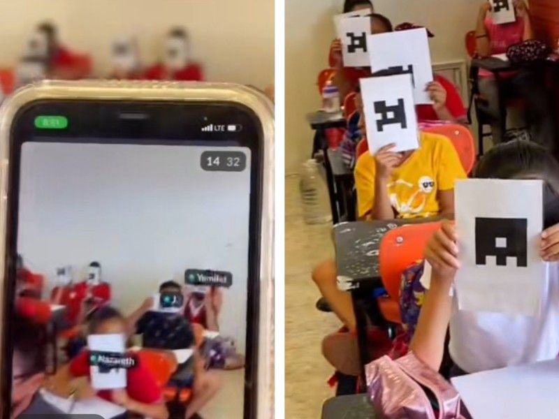 ¡El futuro es hoy! Profesora pasa lista con códigos QR en este regreso a clases
