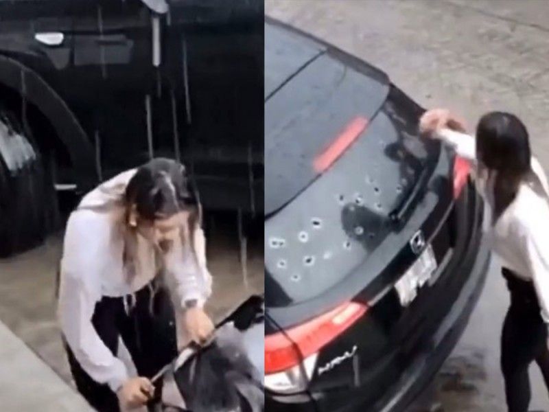 A ‘puñaladas’ con picahielos… mujer destruye el auto de la amante del novio traidor