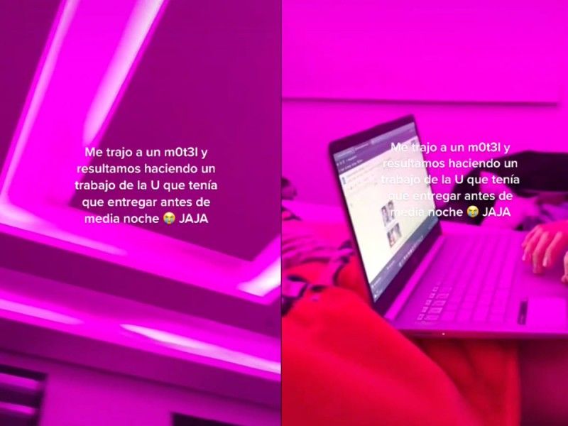 Llevó a su novia a un motel, pero… para terminar la tarea de la universidad