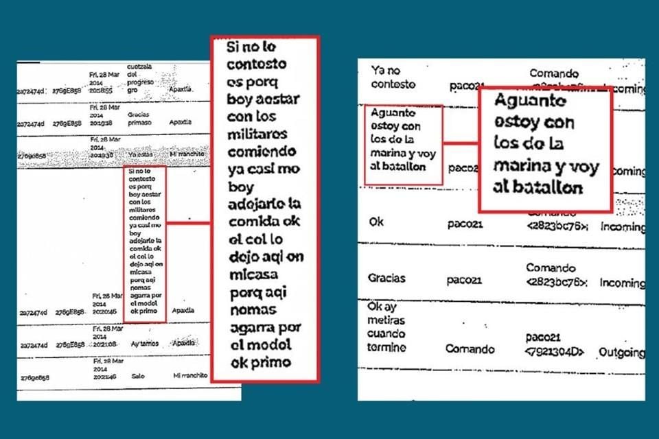Tengo un jale con militares.- operador de Guerreros Unidos