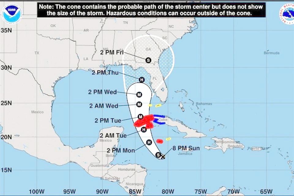 Tormenta tropical Ian gana fuerza rumbo a Cuba y Florida