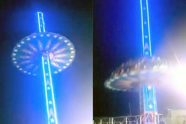 Deja 16 heridos desplome de juego mecánico en India