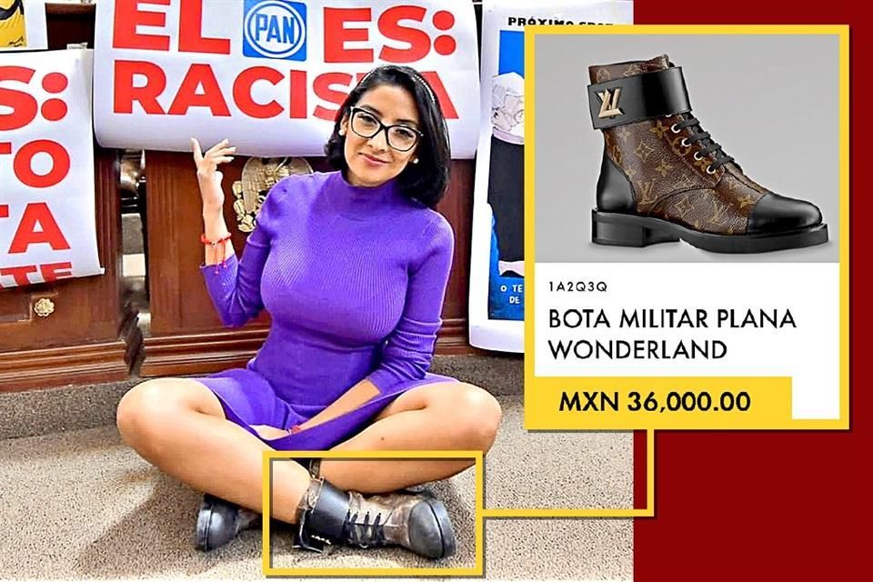 Porta diputada panista de CDMX botas de 36 mil pesos