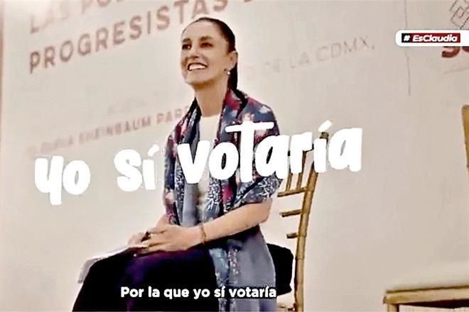 Promocionan a Sheinbaum con video y ella se desmarca