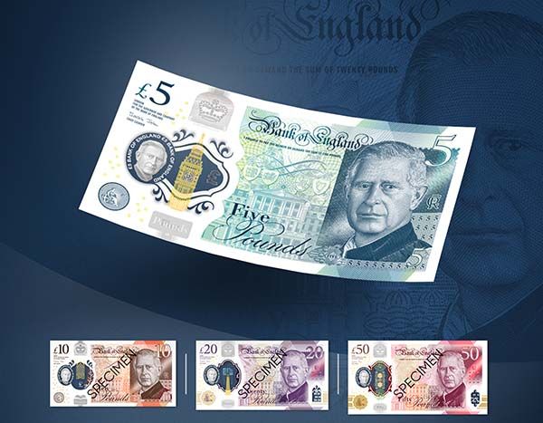 Revelan primera imagen de billetes con el rostro del rey Carlos III