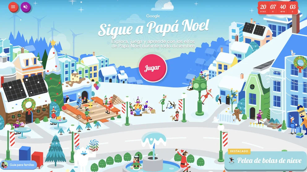 Navidad: seguí en vivo el recorrido de Papá Noel en Santa Google Tracker