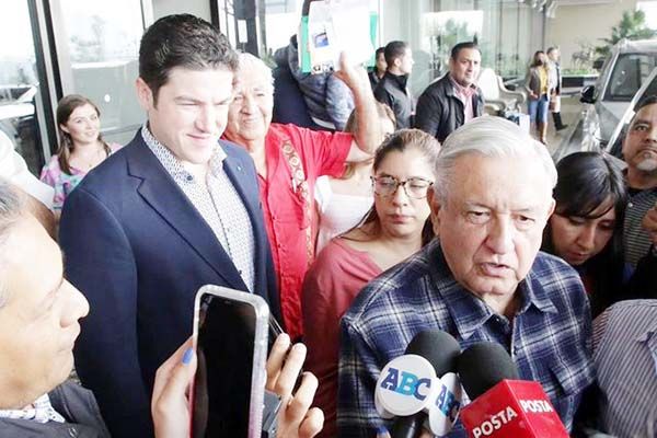 «El gobernador es muy buena persona»: AMLO sobre Samuel García